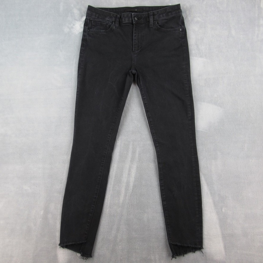 Joes Jeans Womens 28 Black Skinny Step Hem Raw Edge Denim‎ Jeans 45GBAN4M5924
